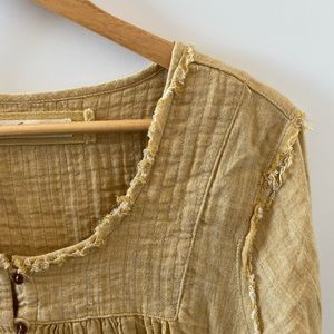 Free People Sand Dune Linen Henley